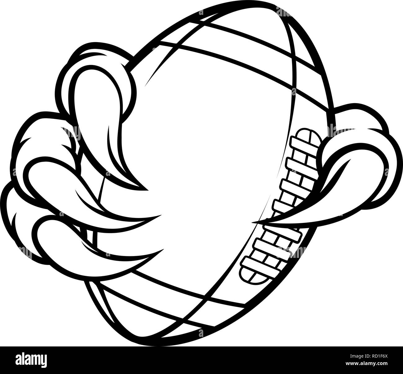 Adler Vogel Monster Claw halten Fußball-Ball Stock Vektor