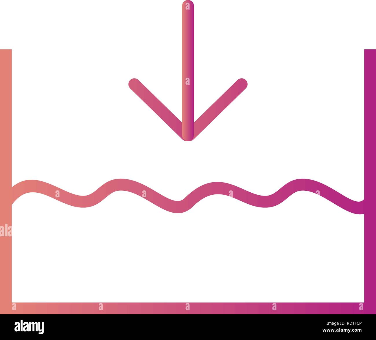 Unter dem Meeresspiegel Vektor Symbol für private und kommerzielle Zwecke............. Stock Vektor