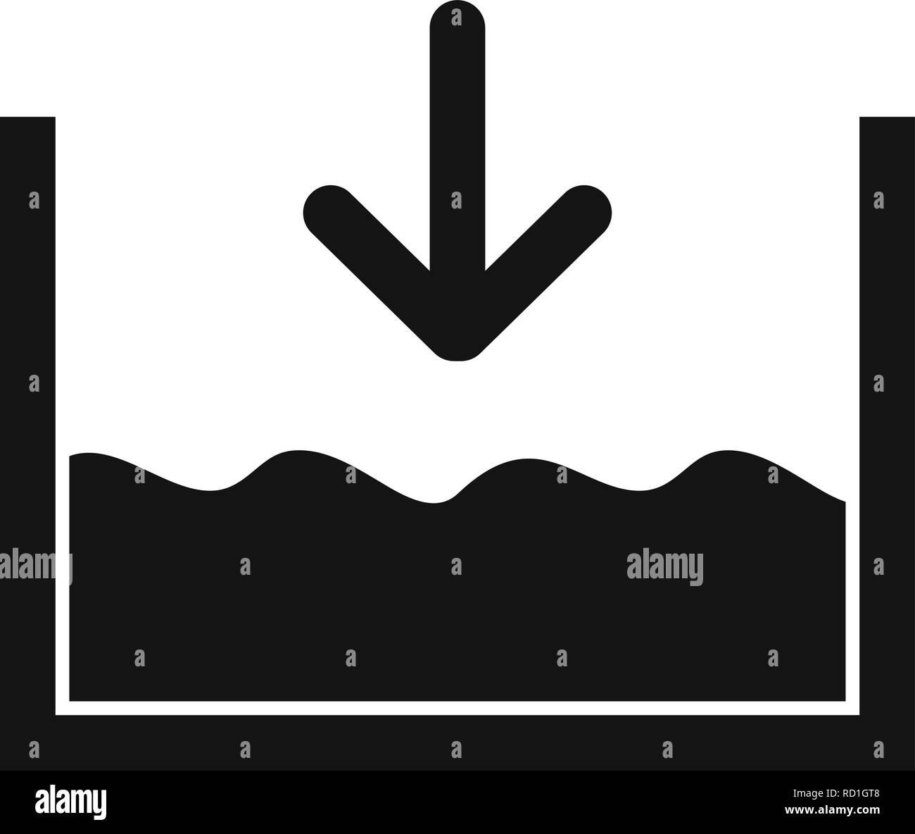 Unter dem Meeresspiegel Vektor Symbol für private und kommerzielle Zwecke............. Stock Vektor