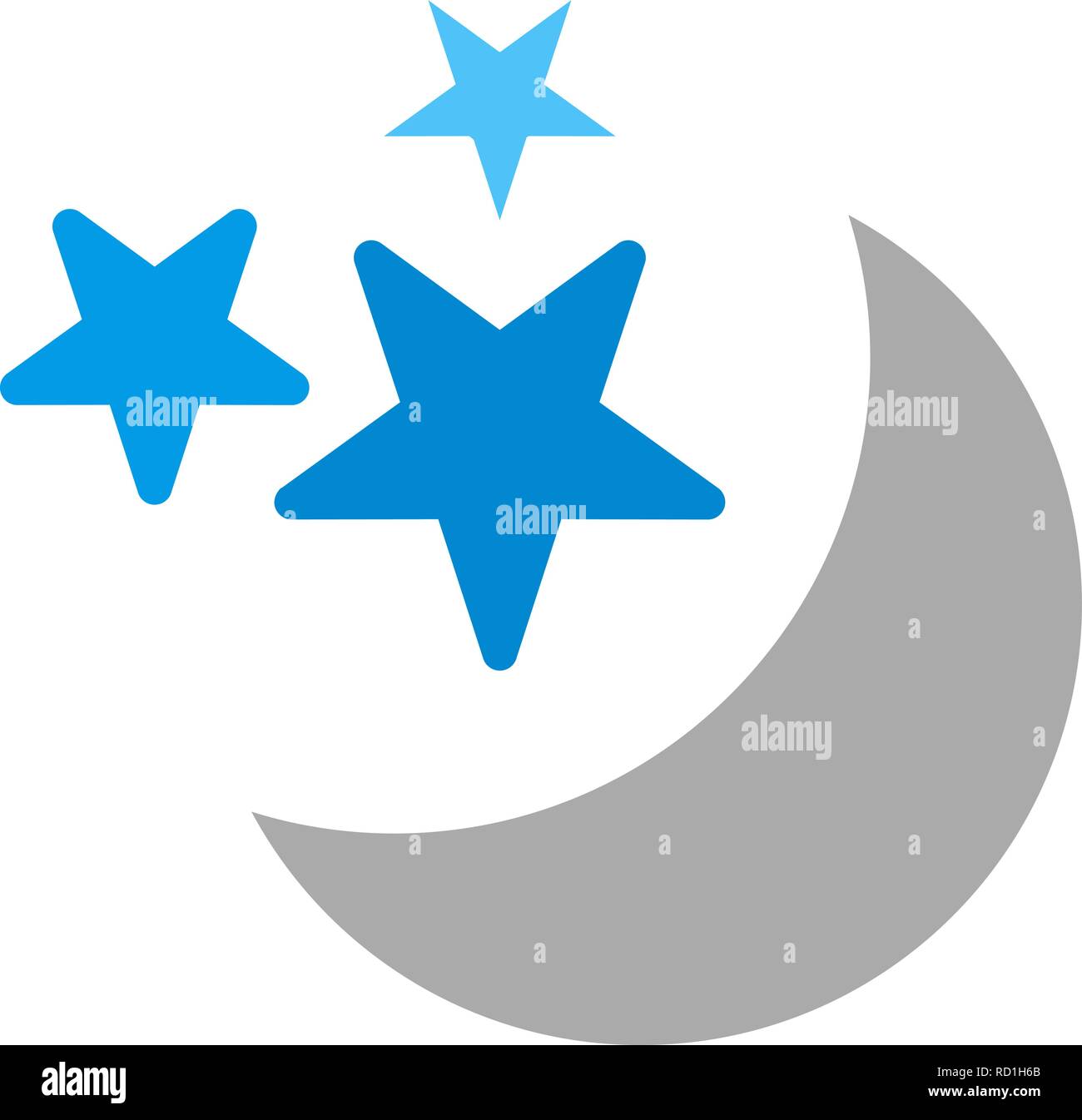 Mond und Sterne Vektor Symbol für private und kommerzielle Zwecke............. Stock Vektor