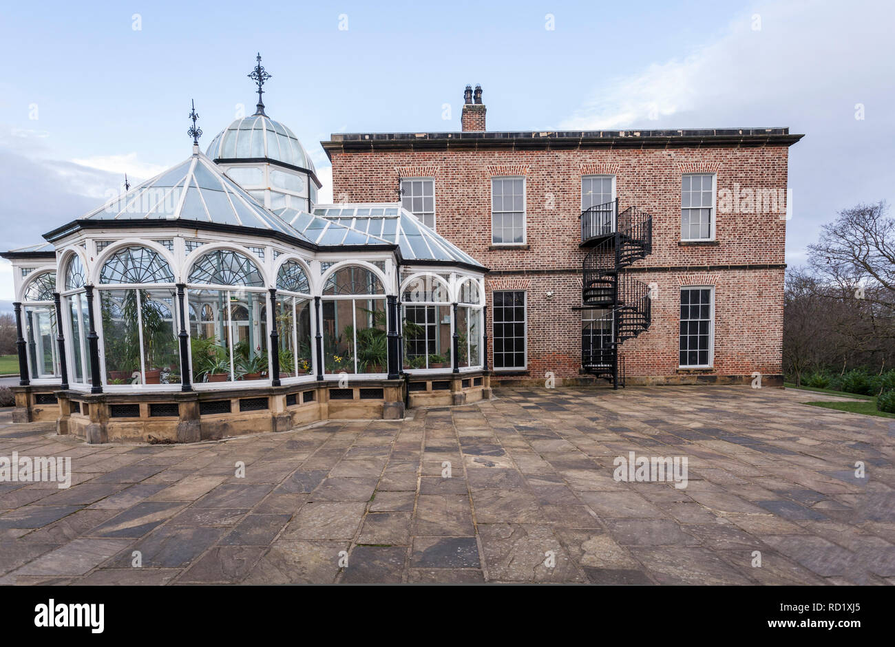 Das Museum und das Konservatorium in Preston Park, Eaglescliffe, Stockton on Tees, England, Großbritannien Stockfoto