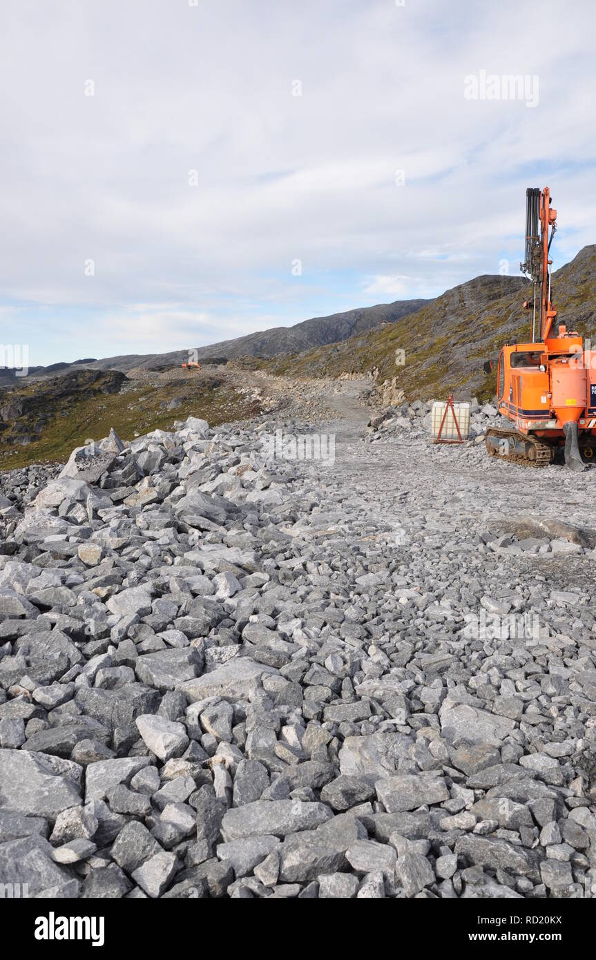Neue Konstruktionen in der grönländischen Hauptstadt Nuuk Stockfoto