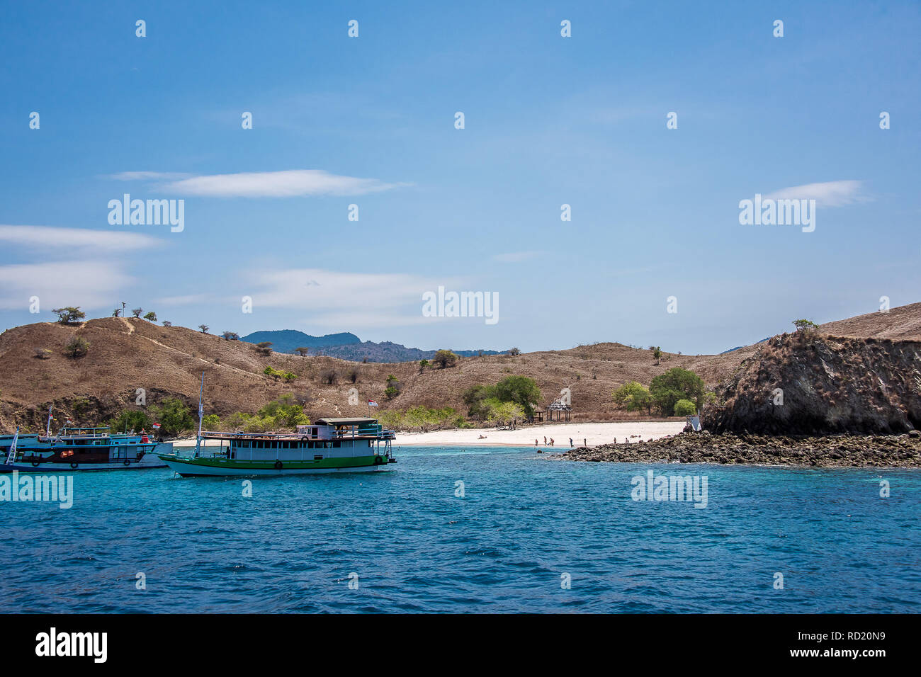 Rosa Strand, Insel Komodo, East Nusa Tenggara, Indonesien Stockfoto