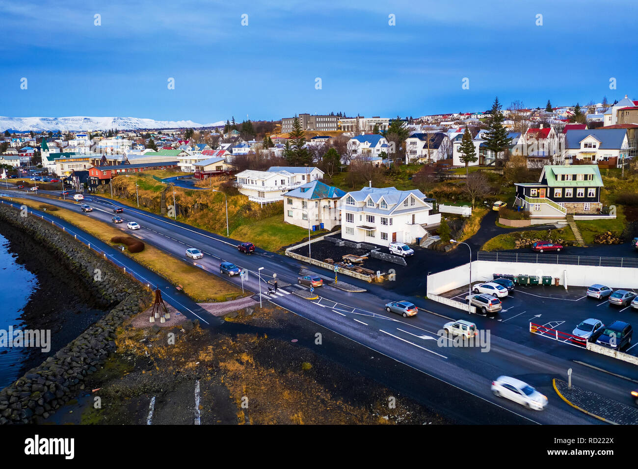 Hafnarfjordur - Vorort von Reykjavik, Island Stockfoto