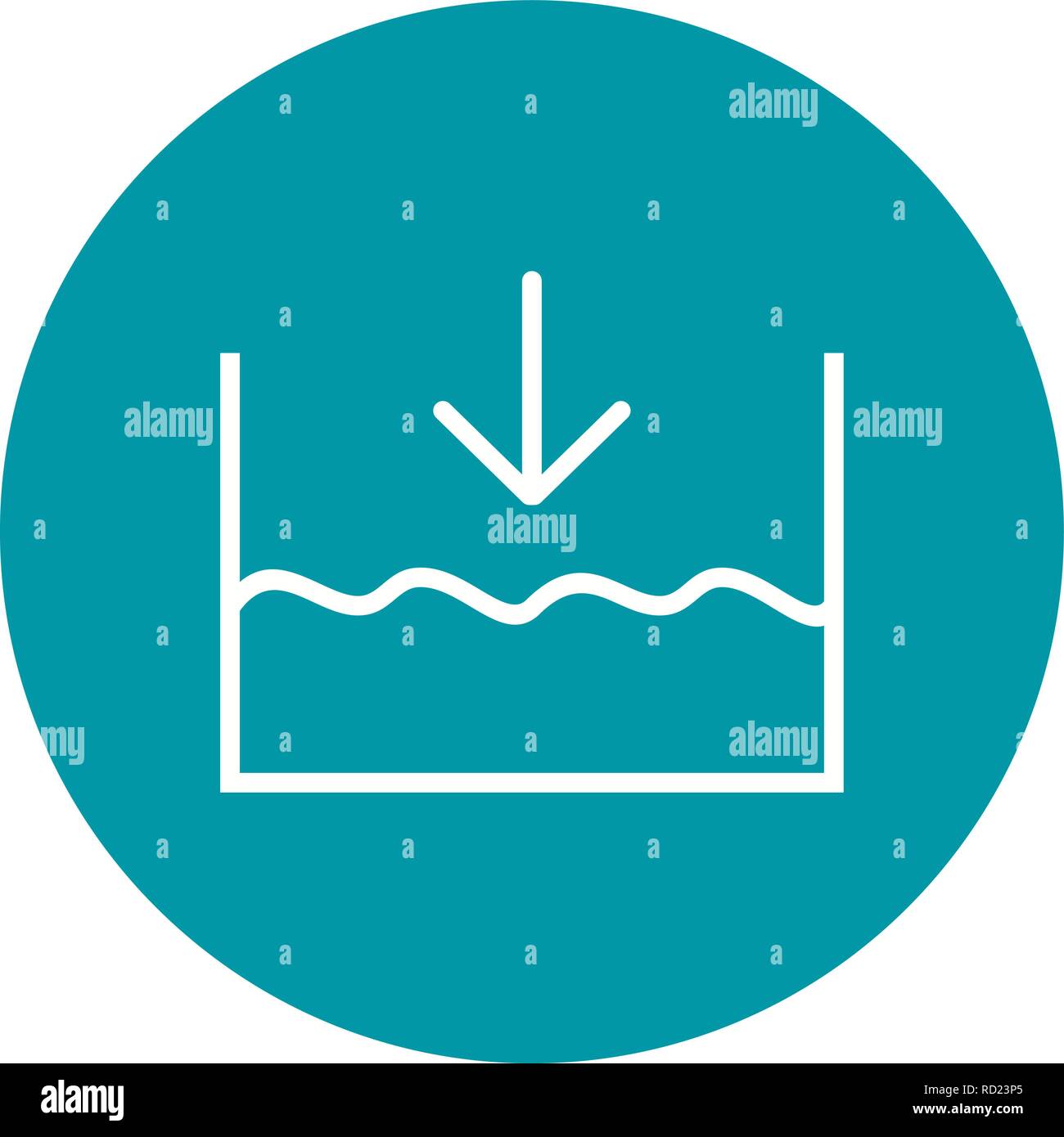 Unter dem Meeresspiegel Vektor Symbol für private und kommerzielle Zwecke............. Stock Vektor