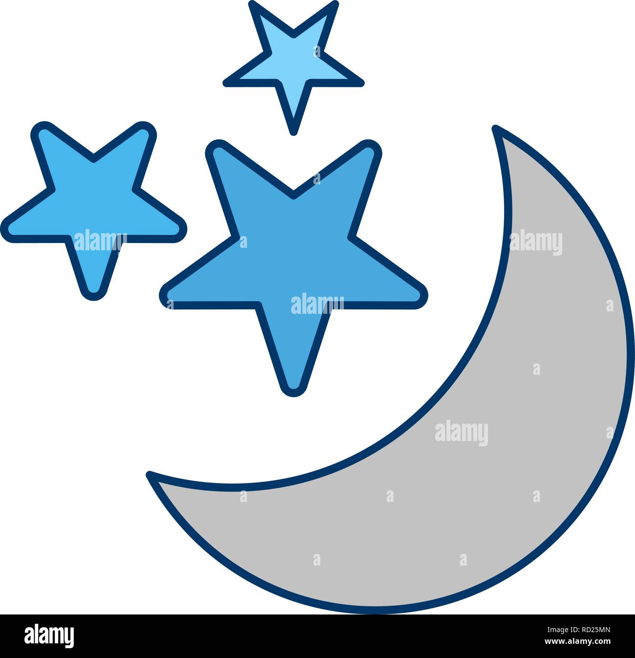 Mond und Sterne Vektor Symbol für private und kommerzielle Zwecke............. Stock Vektor