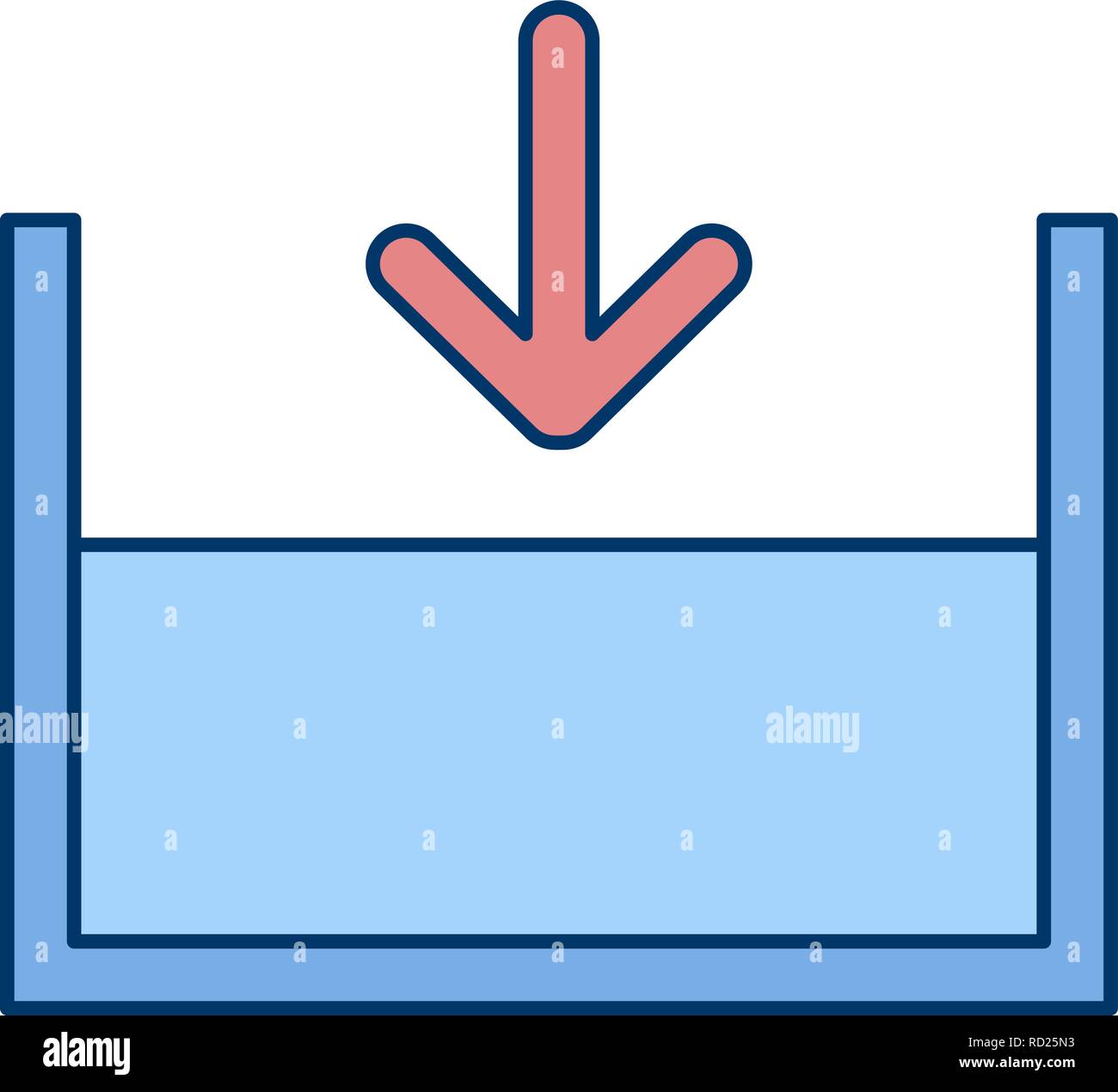 Unter dem Meeresspiegel Vektor Symbol für private und kommerzielle Zwecke............. Stock Vektor