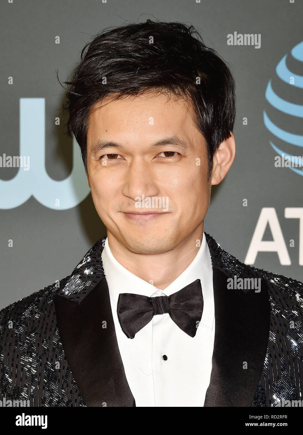 SANTA MONICA, CA - 13. Januar: Harry Shum Jr. kommt an der Der 24. jährliche Critics' Choice Awards besucht die 24. jährliche Critics' Choice Awards auf Stockfoto