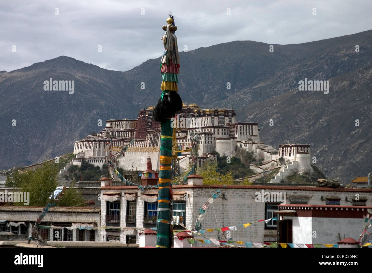 Ort Lhasa Potala Tibet Stockfoto