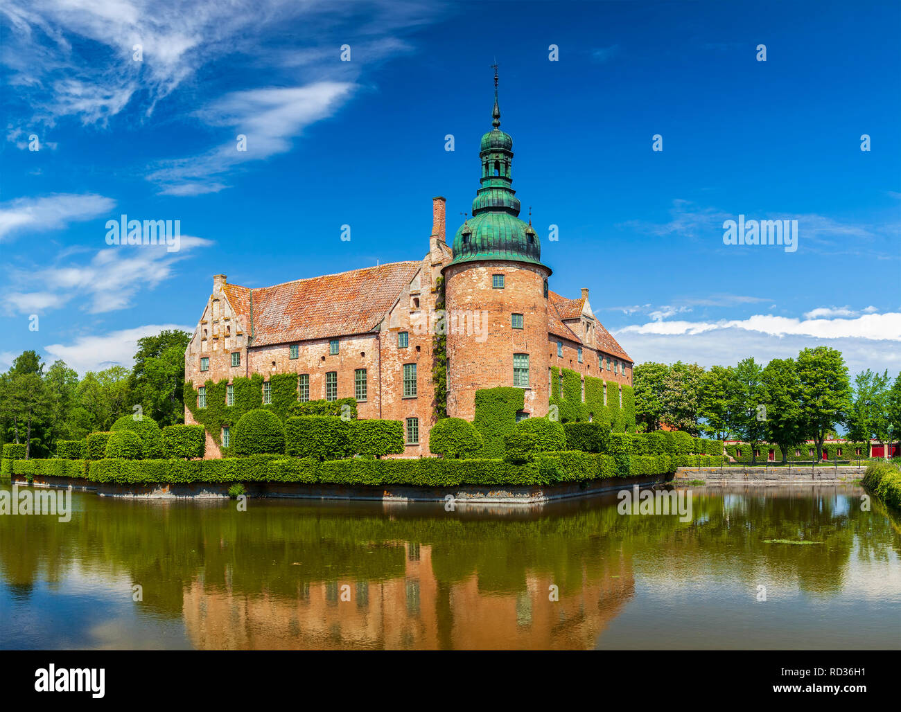Das historische Schloss von Vittskovle in Süd Schweden. Stockfoto