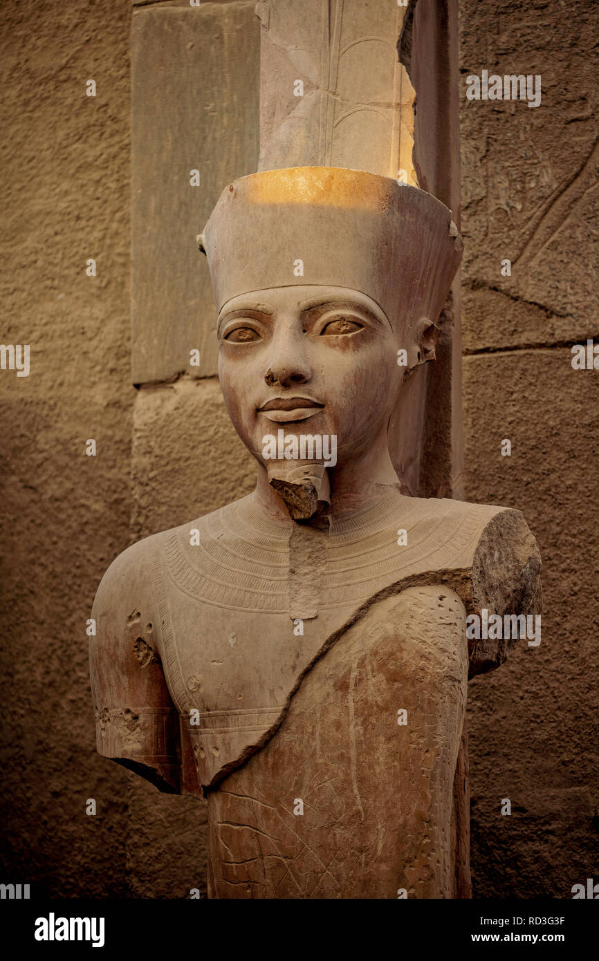 Antiken Karnak Statue eines Pharaos Stockfoto
