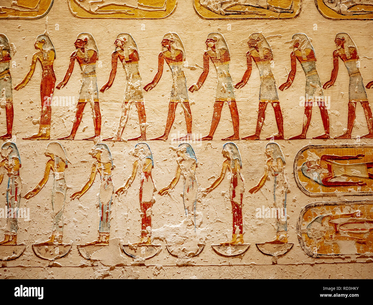 Tal der Könige Begräbnis für die Ägyptischen Pharaonen aus der alten Zivilisation Stockfoto