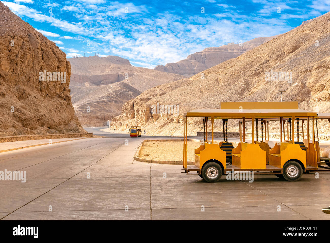 Eingang zum Tal der Könige zu Pharao Gräber in Luxor Ägypten Stockfoto