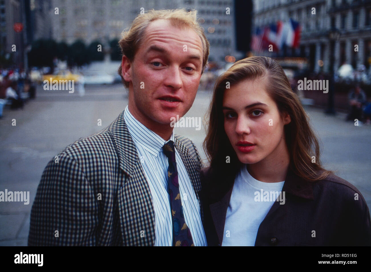 Carl Eduard von Bismarck-Schönhausen, mit seiner zweiten Ehefrau Celia Demaurex in New York, USA 2000. Carl Eduard von Bismarck-Schoenhausen mit seiner zweiten Frau Celia Demaurex in New York, USA 2000. Stockfoto