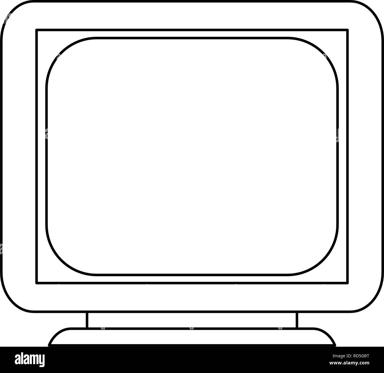 Alte TV-Gerät design Hintergrund Vector Illustration Stock Vektor