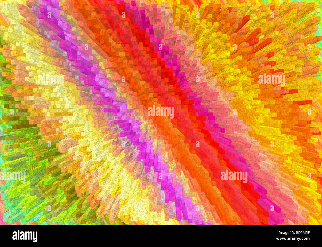 Mulricolored abstrakte diagonale Muster, Extrudieren und Volumeneffekte Stockfoto