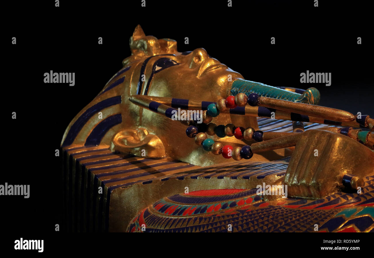 Ausstellung der Pharao tutankamon in Lissabon, Portugal Stockfoto