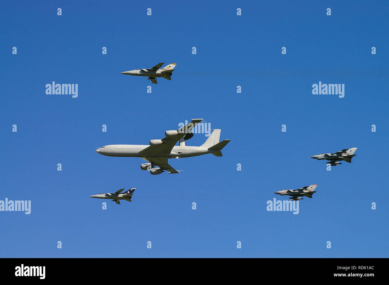RAF, Royal Air Force Rollendemonstration Luftkraft Demonstration. Entwickelt, um die RAF zu fördern und den Einsatz von Luftstrom in der modernen Kriegsführung zu demonstrieren. Kämpfer Stockfoto