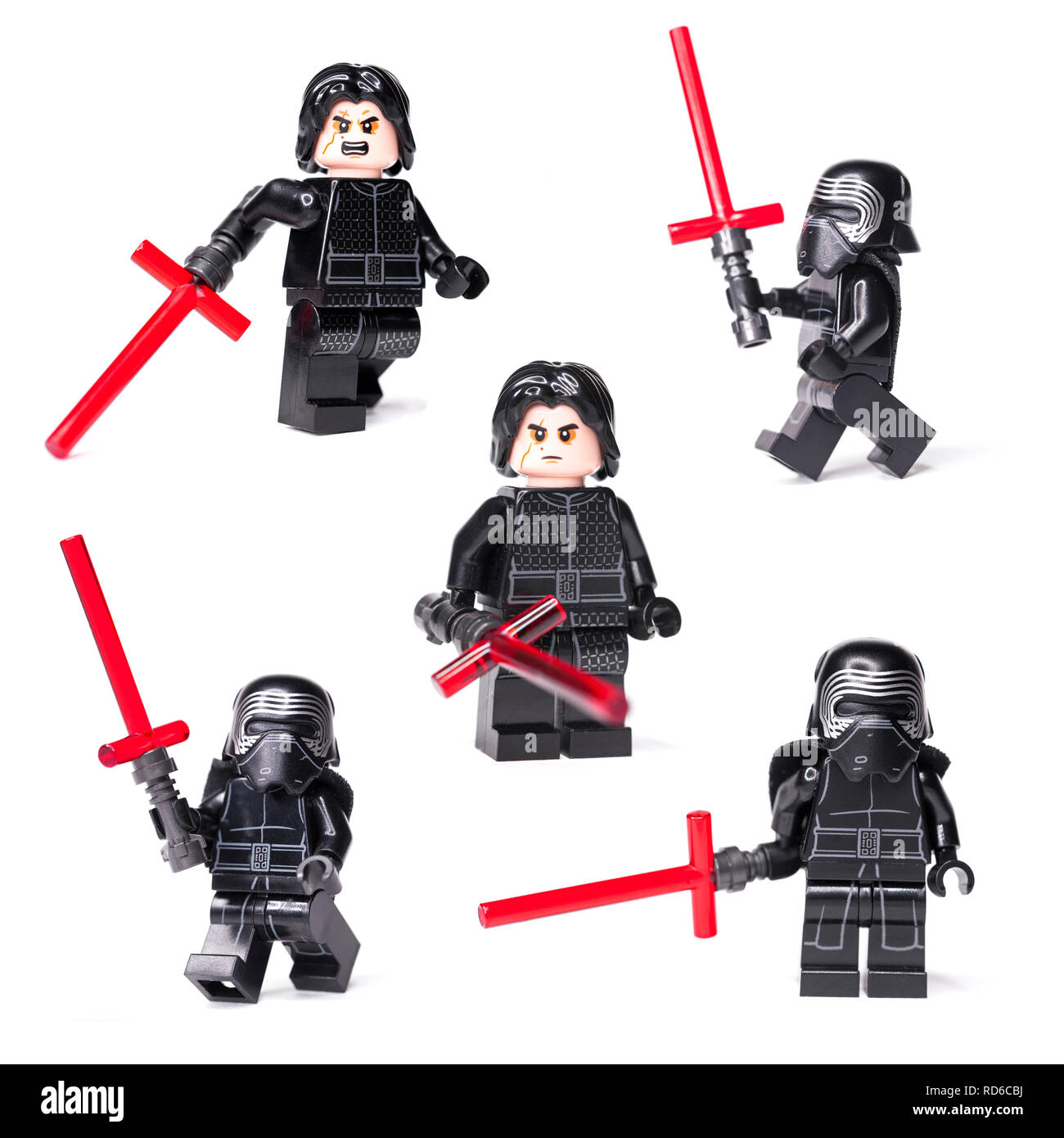 Russisch, 15. Januar 2019. LEGO Star Wars. Kylo Ren mini-Figuren der Lego Star Wars Saga Stockfoto
