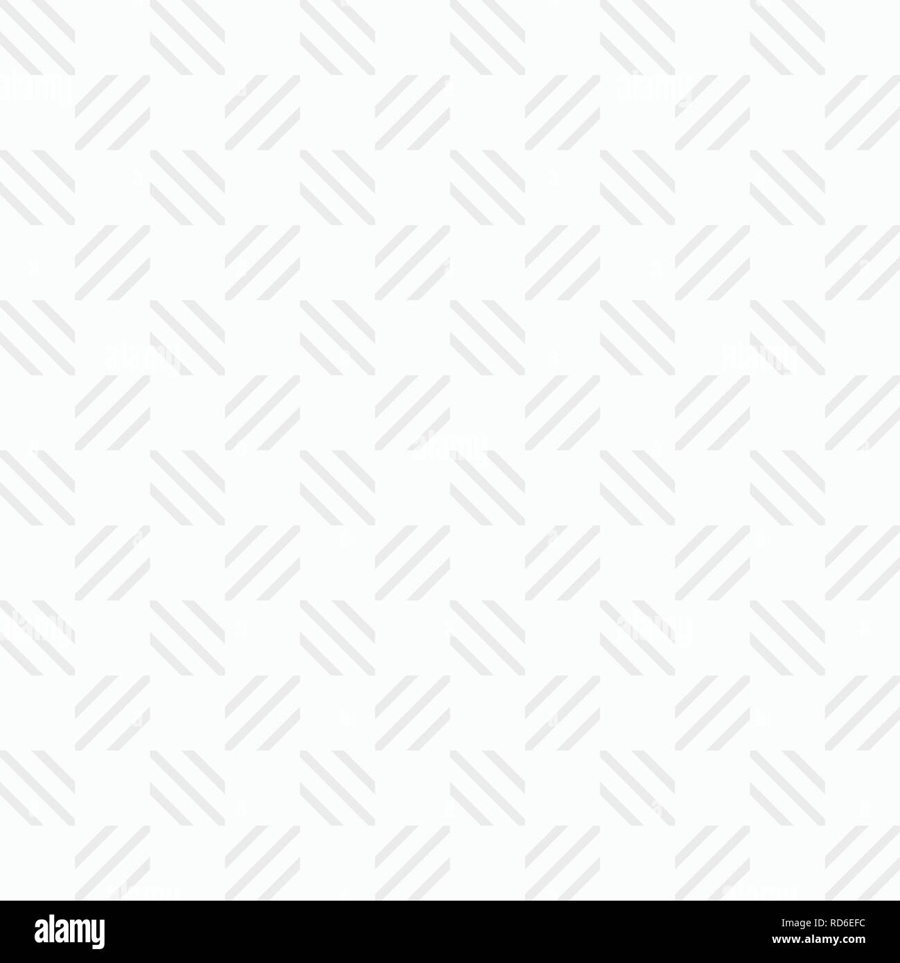 Zusammenfassung nahtlose Streifenmuster Quadrate. Moderne geometrische Struktur. Weiße und graue geometrische Struktur. Vector Hintergrund. Stock Vektor