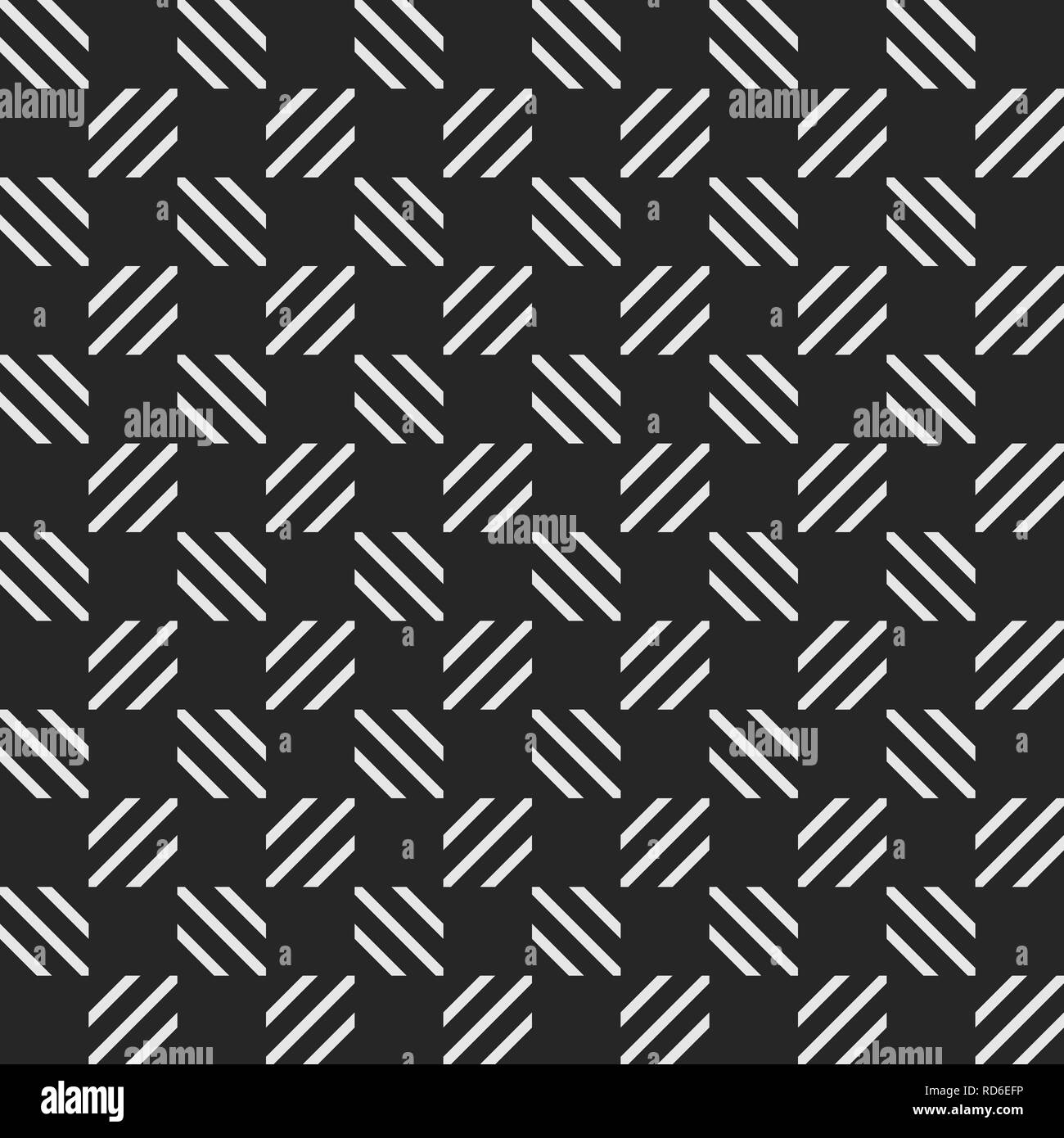 Zusammenfassung nahtlose Streifenmuster Quadrate. Moderne geometrische Struktur. Vektor monochromen Hintergrund. Stock Vektor