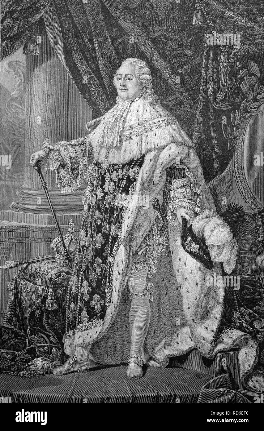 König Ludwig XVI. von Frankreich, historische Abbildung ca. 1893 Stockfoto