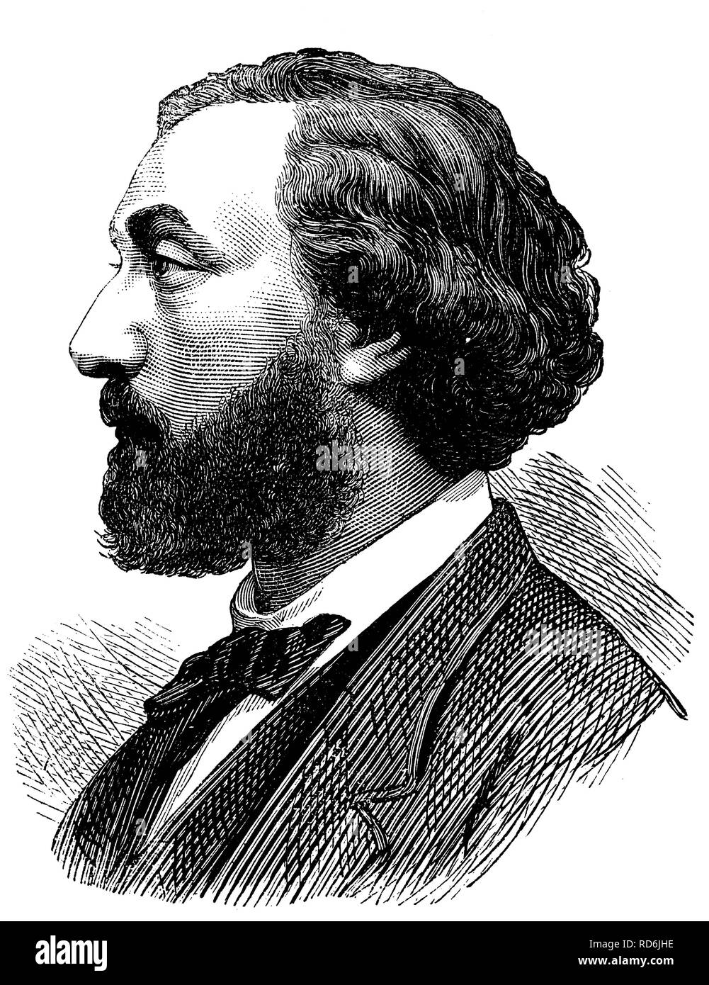 Leon Michel Gambetta, 1838-1882, historische Abbildung, 1884 Stockfoto