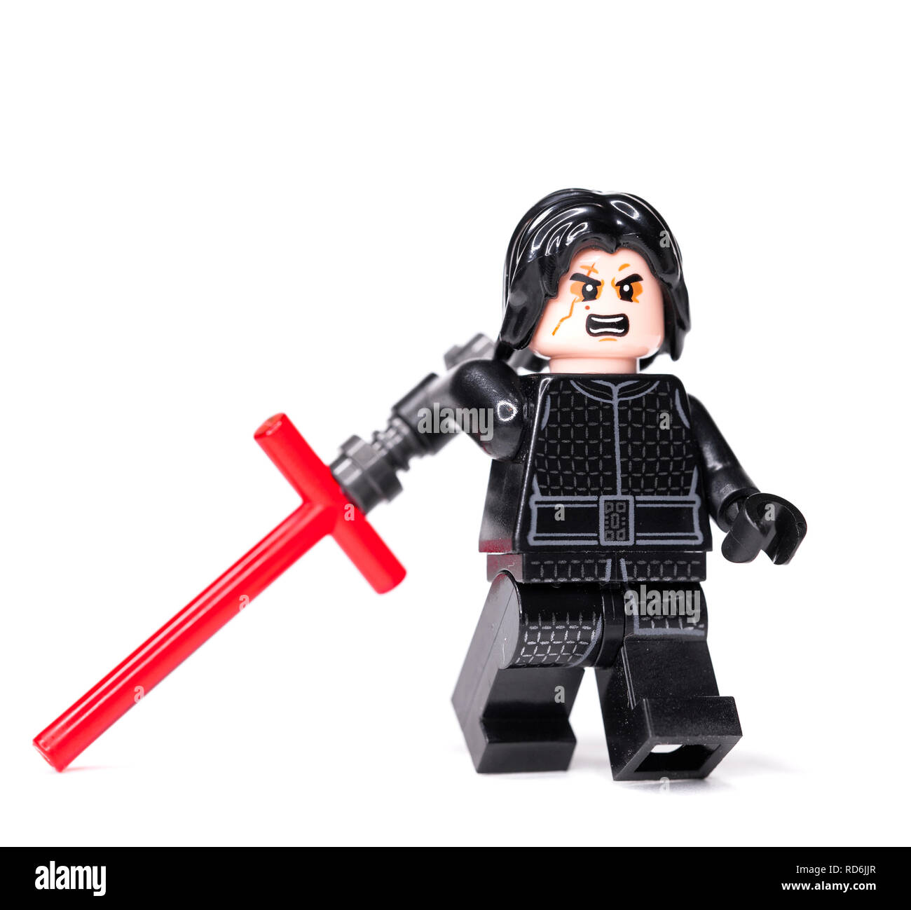 Russisch, 15. Januar 2019. LEGO Star Wars. Kylo Ren mini-Figuren der Lego Star Wars Saga Stockfoto