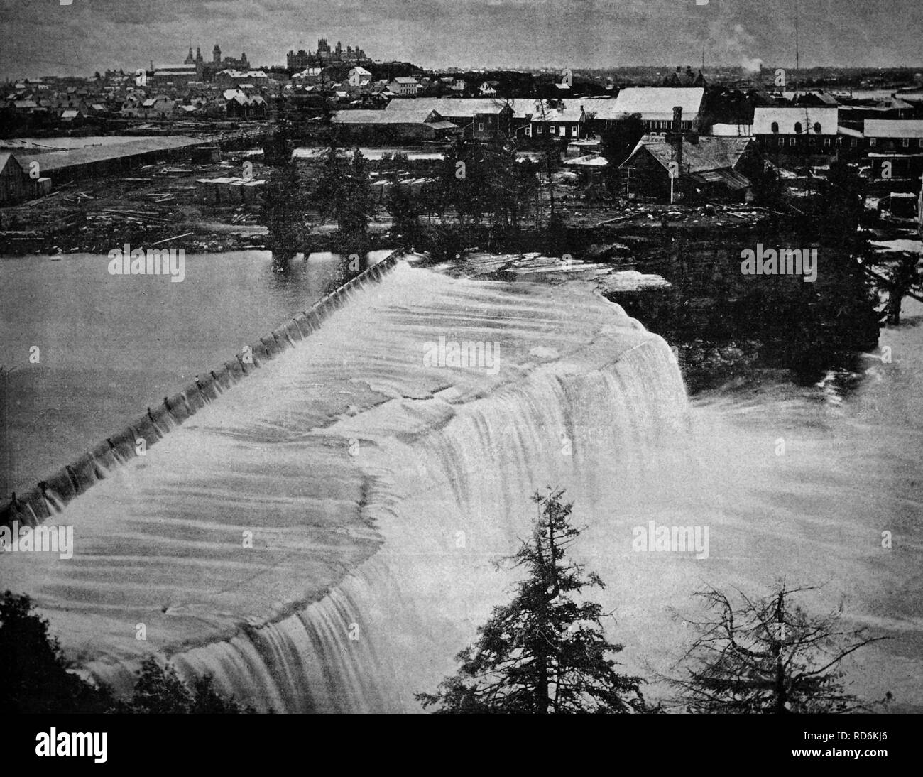Frühe Autotype von Ottawa, Kanada, Geschichtsbild, 1884 Stockfoto