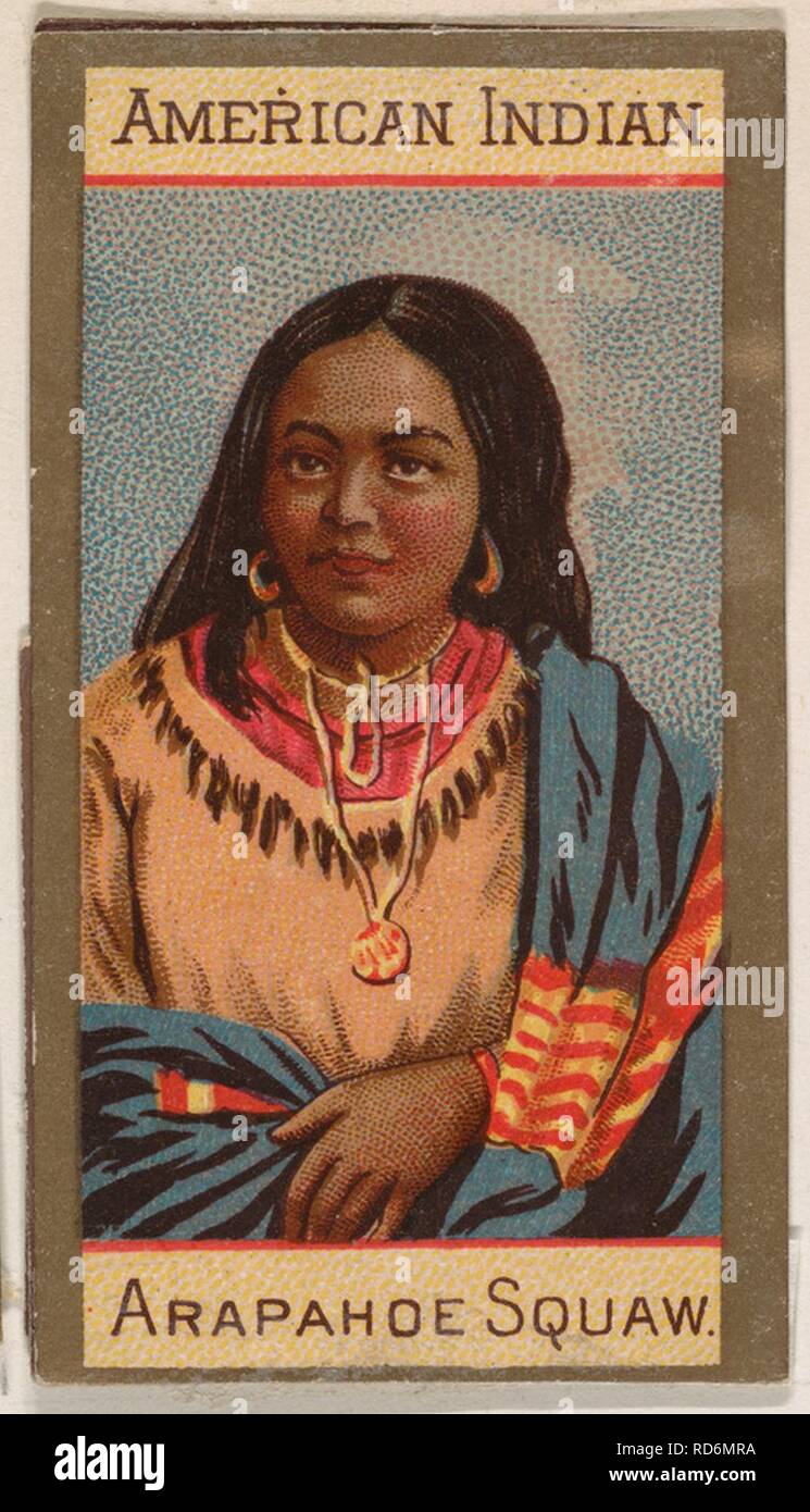 American Indian, Arapahoe Squaw, von Arten der Nationalitäten (N240) von Kinney Bros ausgestellt Stockfoto