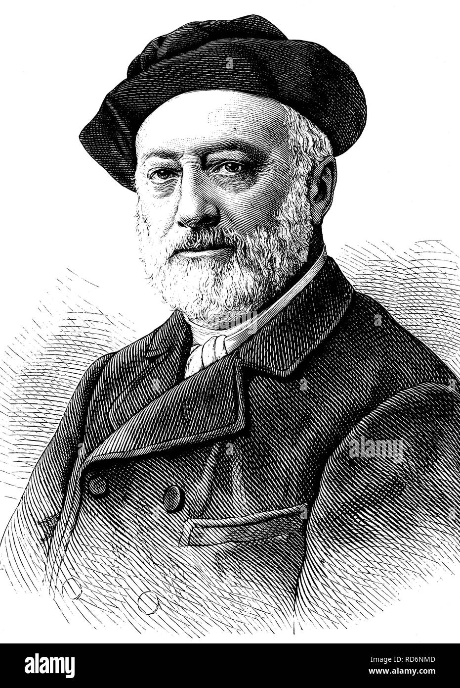 Louis Gallet, 1835-1898, französischer Schriftsteller, historische Abbildung, ca. 1886 Stockfoto