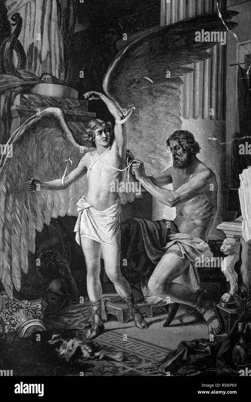 Mythologie Griechisch Schwarzweiß-Stockfotos und -bilder - Alamy