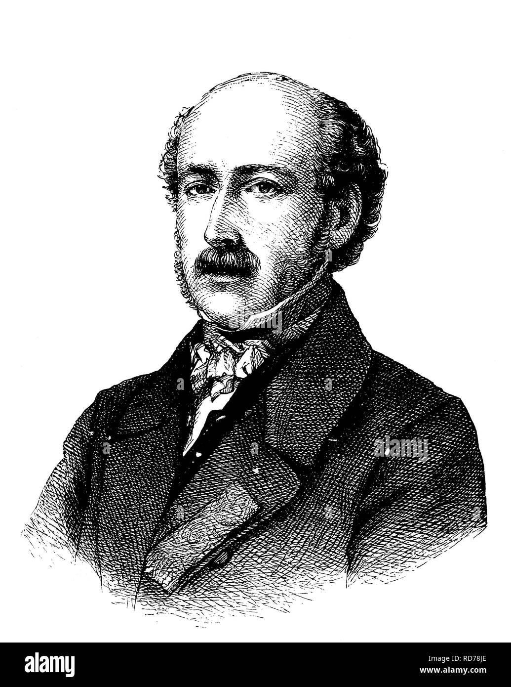 Herzog Charles de Morny, französischer Politiker, 1811-1865 historischen Holzschnitt, um 1880 Stockfoto