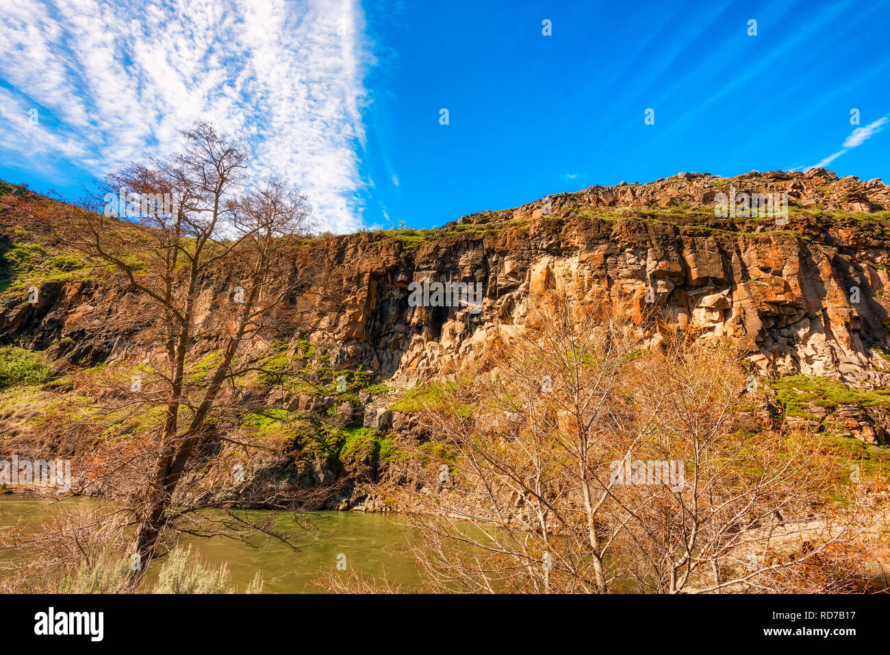 Zu ridge von White River Canyon in der Oregon High Wüstenlandschaft Stockfoto