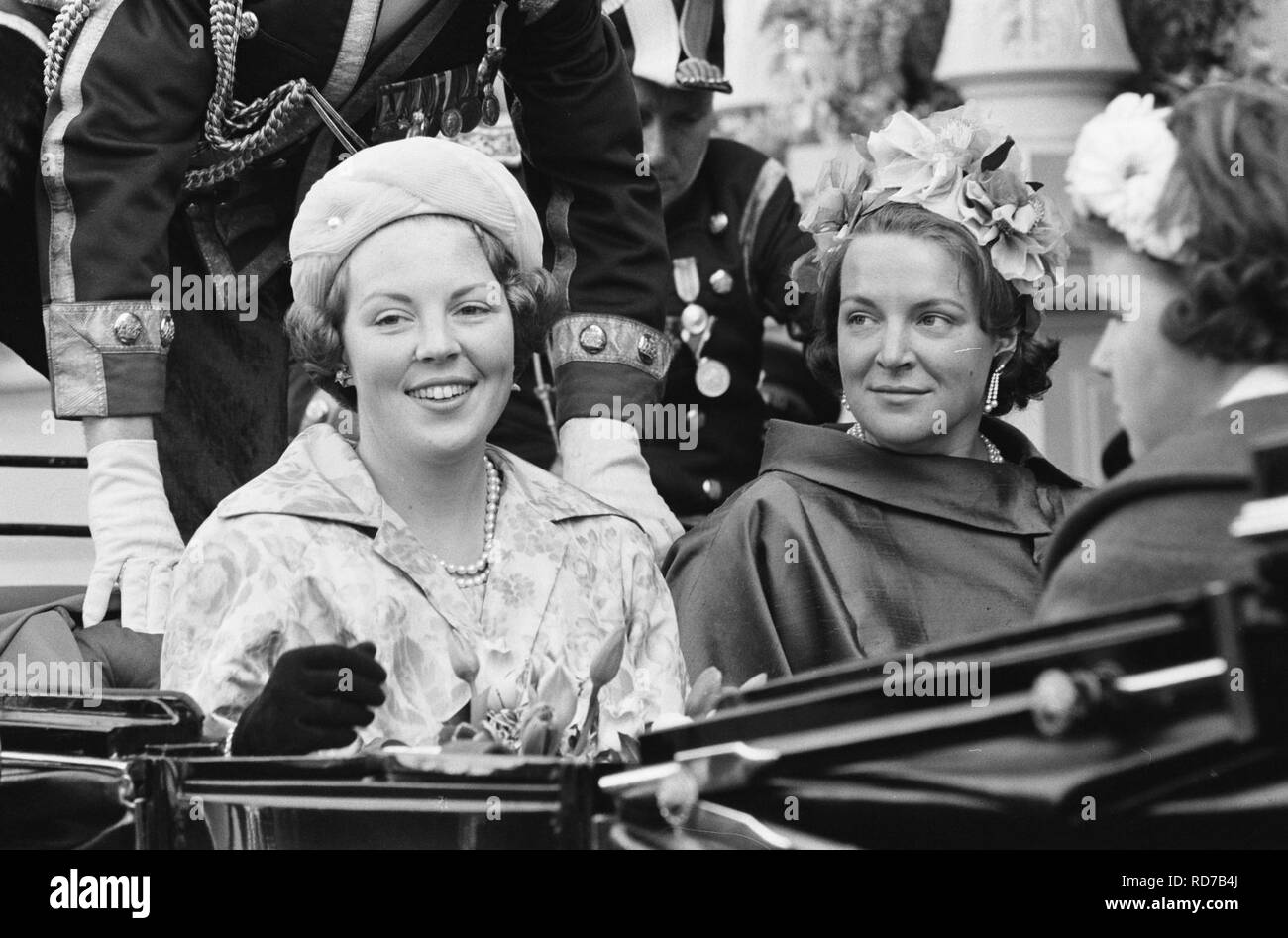 Amstel - Hotel vertrek (koppen prinses Beatrix en prinses Irene), Bestanddeelnr 913-8290. Stockfoto