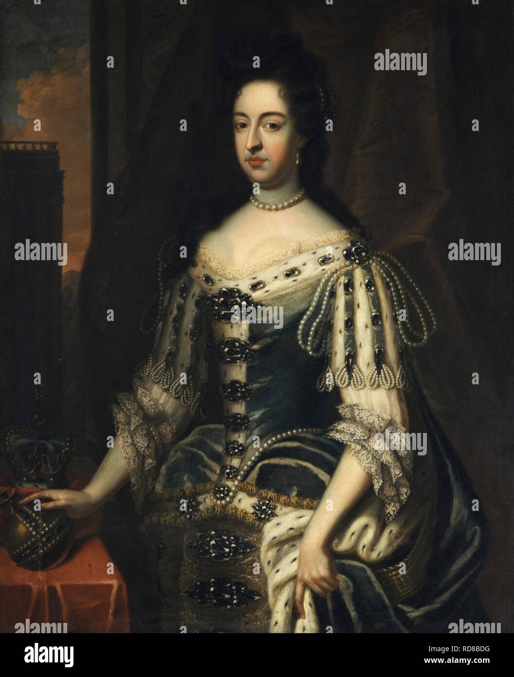 Portrait von Maria II. von England (1662-1694). Museum: Koninklijke Verzamelingen, Den Haag. Autor: KNELLER, Sir Gotfrey. Stockfoto