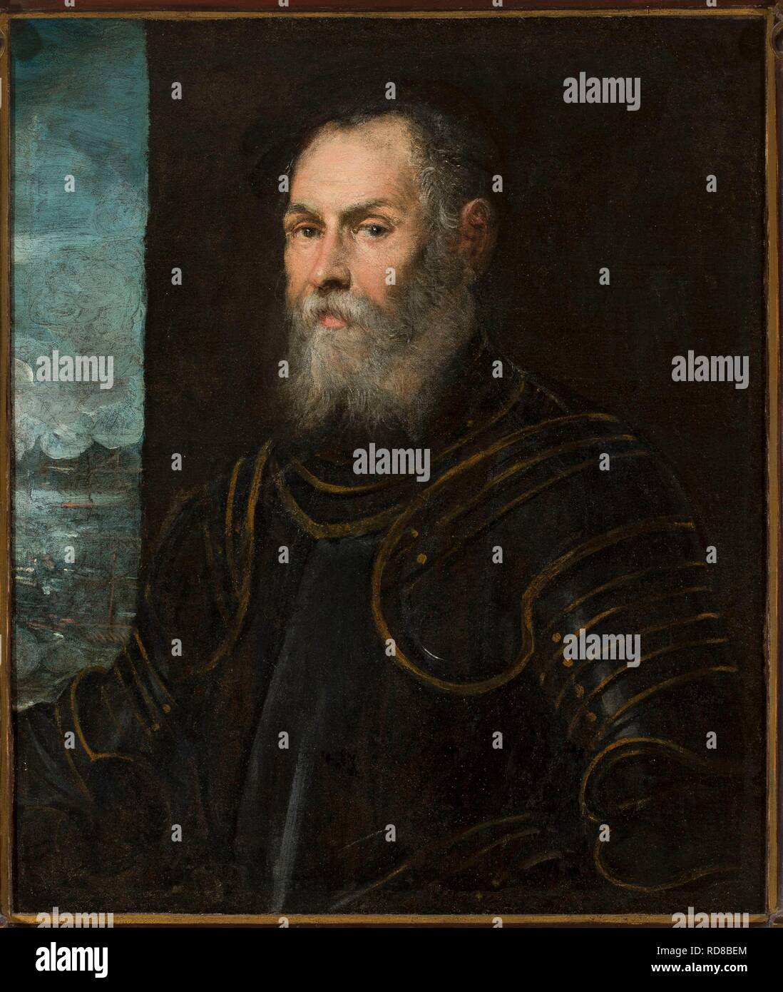 Porträt eines Venezianischen Admiral. Museum: Muzeum Narodowe, Warschau. Stockfoto