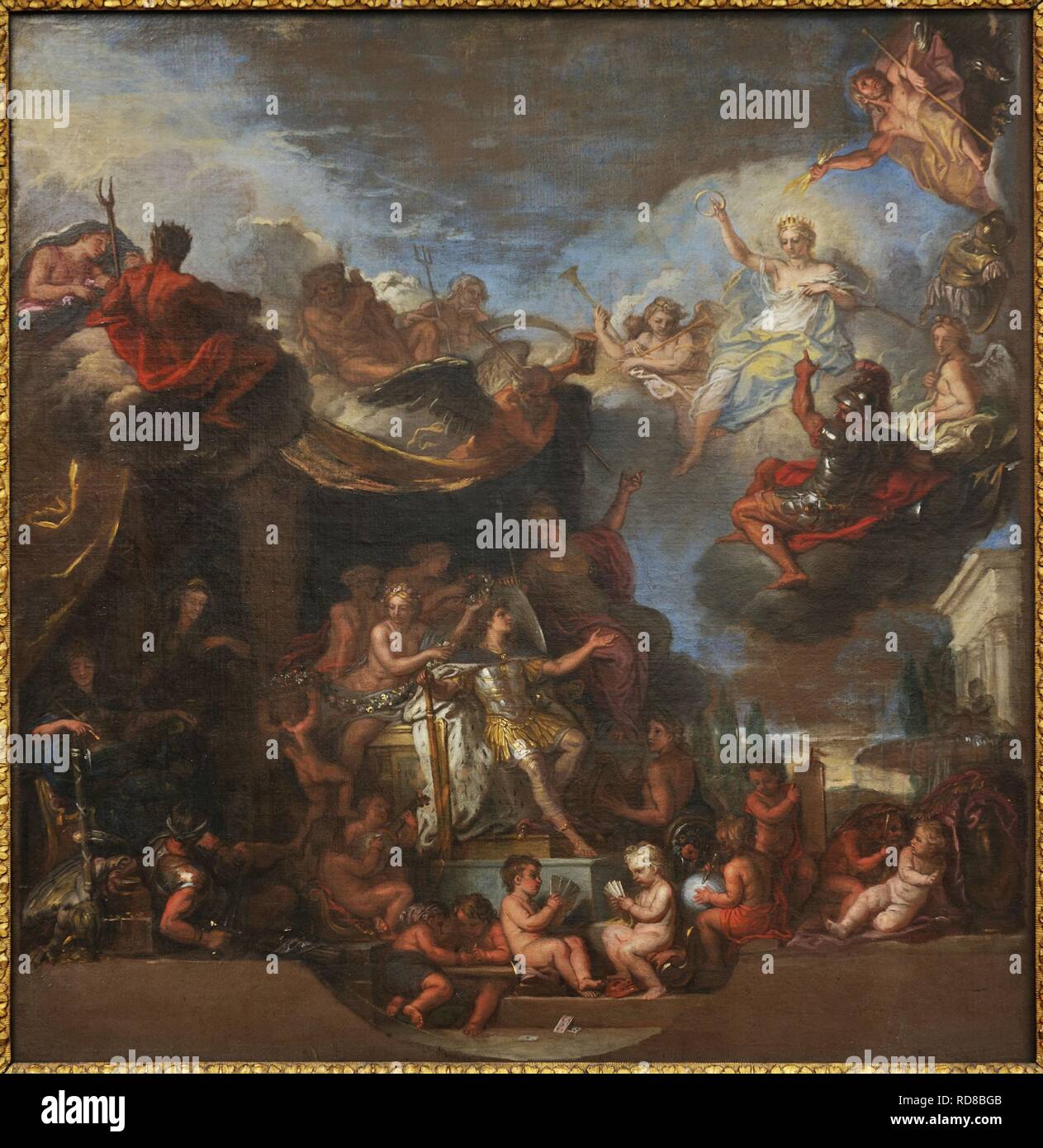 Der König selbst regelt, 1661. Museum: Musée de l'Histoire de France, Château de Versailles. Autor: Le Brun, Charles. Stockfoto