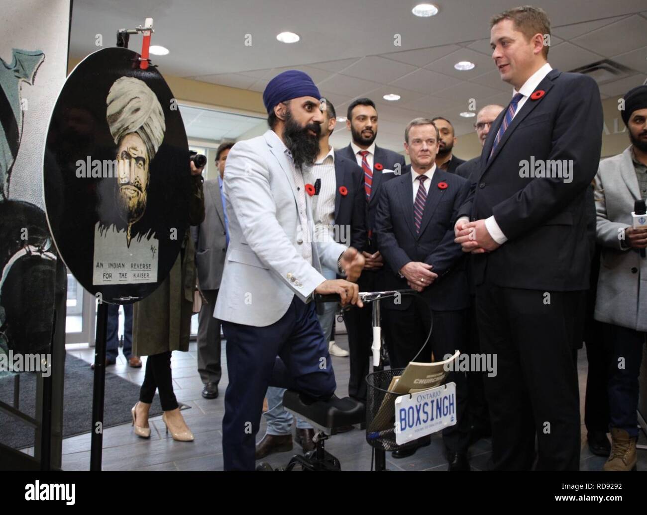 Andrew Scheer an der Sikh Heritage Stockfoto