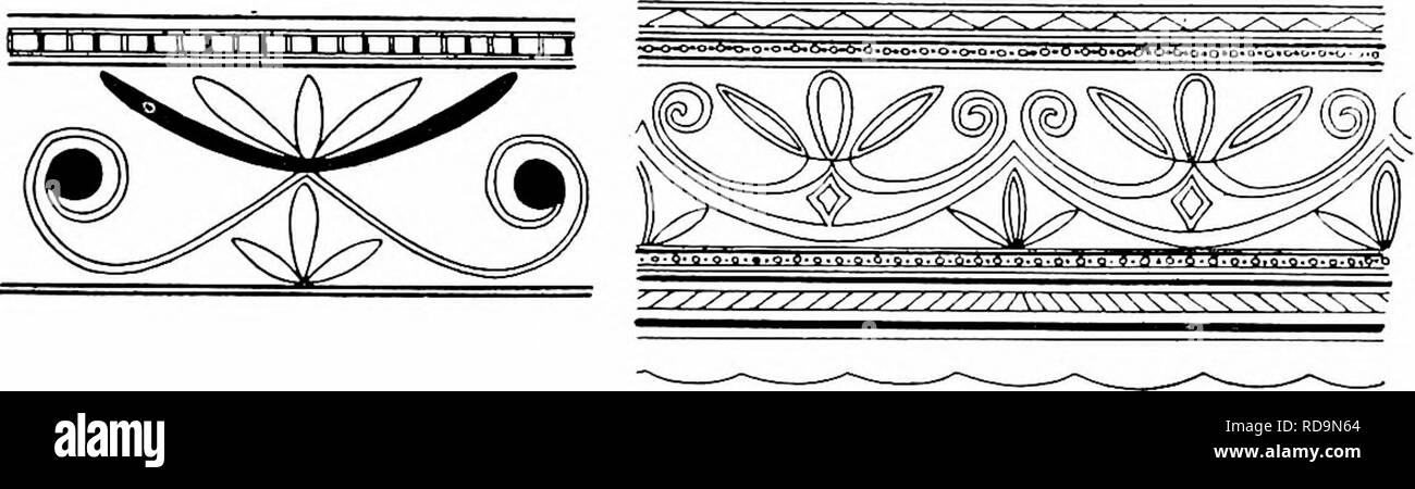 . Das Doppel-Kurve Motiv im Nordosten Algonkian Art.algonkin Indianer; Indische Kunst; Algonkin Art.Abb. 12. Alcatraz Doppel-Kurve Designs. Obere Reihe, Heye Sammlung, Univ. Pa Museum; mittlere Reihe, National Museum, Washington, D.C, untere Reihe, Peabody Museum, Camb., Mass. Bitte beachten Sie, dass diese Bilder sind von der gescannten Seite Bilder, die digital für die Lesbarkeit verbessert haben mögen - Färbung und Aussehen dieser Abbildungen können nicht perfekt dem Original ähneln. extrahiert. Speck, Frank Gouldsmith, 1881-1950. Ottawa, G. S. O. Stockfoto