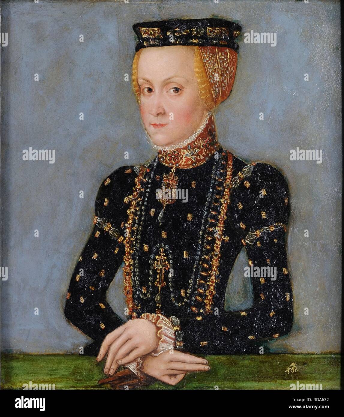 Portrait von Anna Jagiellonen- (1523-1596), Königin von Polen. Museum: Czartoryski Museum in Krakau. Autor: Cranach, Lucas der Jüngere. Stockfoto