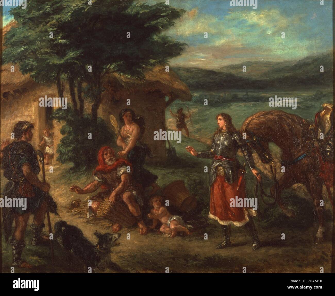 Erminia und die Hirten. Museum: Nationalmuseum Stockholm. Autor: DELACROIX, Eugene. Stockfoto