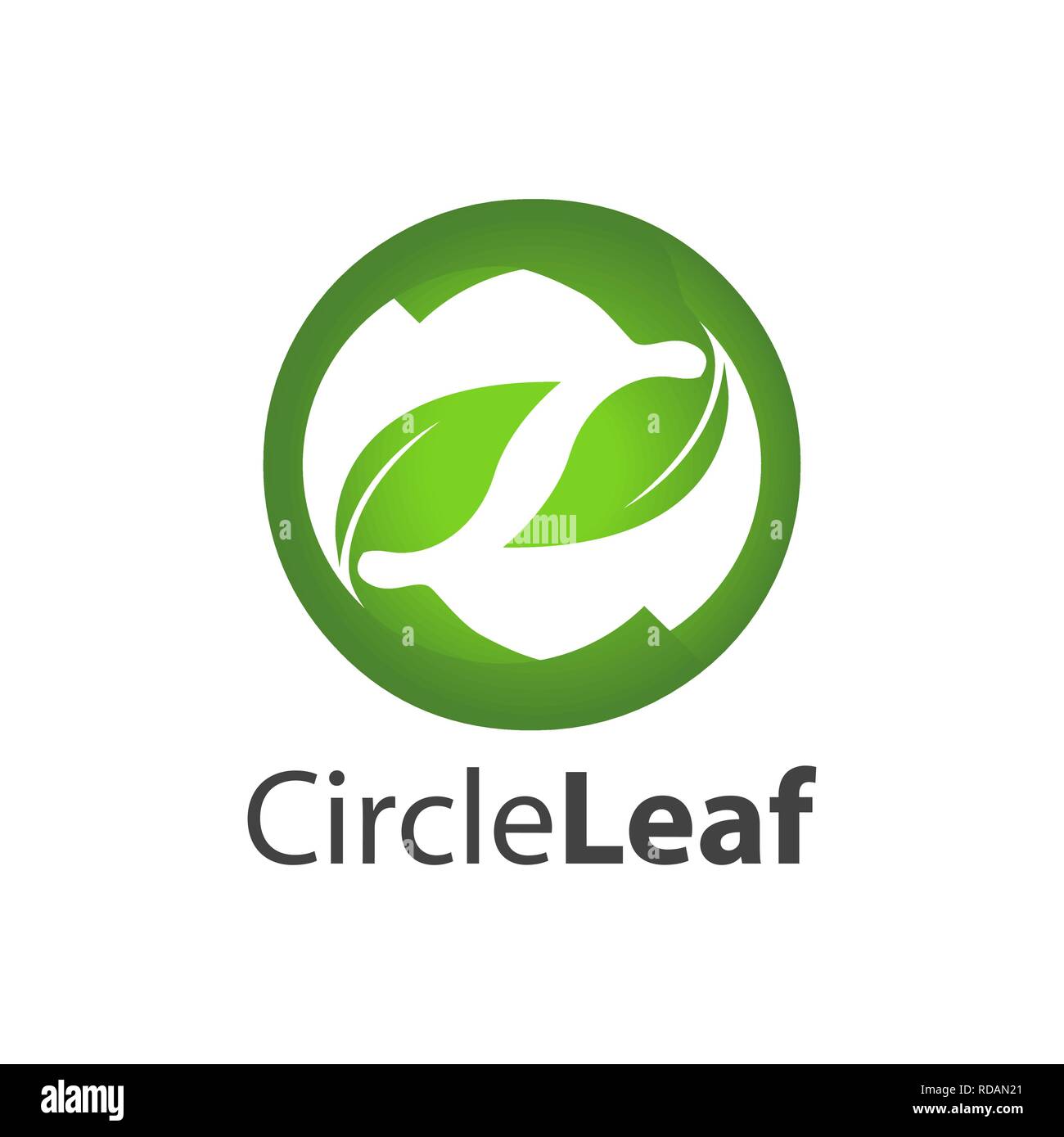 Kreis leaf logo Konzept Design. Symbol grafische Vorlage element Vektor Stock Vektor