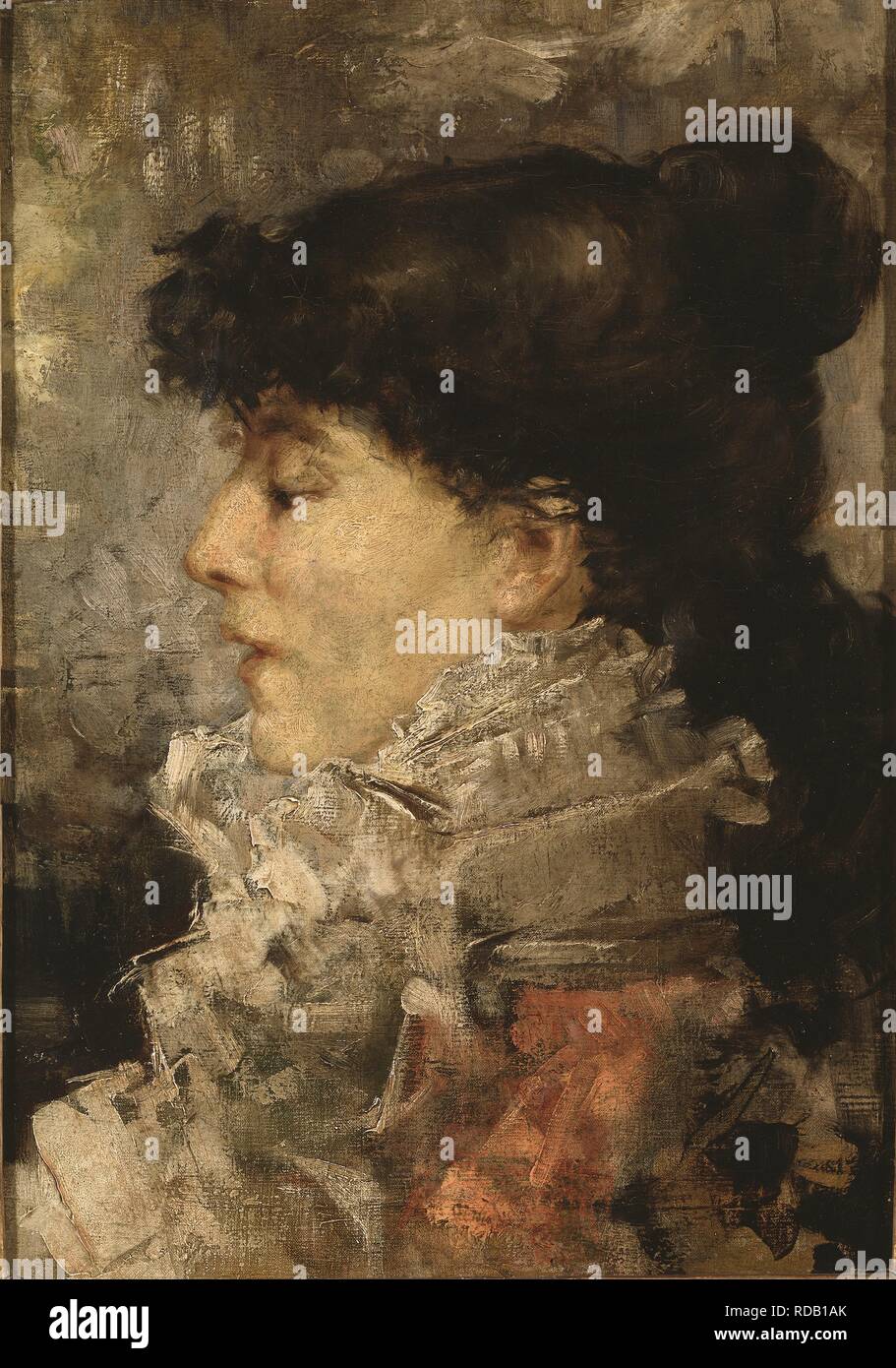 Portrait von Sarah Bernhardt (1844-1923). Museum: Nationalmuseum Stockholm. Autor: BASTIEN - LEPAGE, Jules. Stockfoto