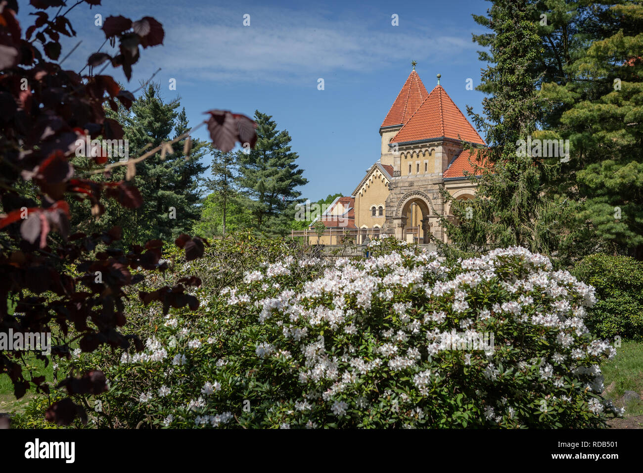 Die kapelle Gebäude der südlichen Friedhof, ursprünglicher Name Suedfriedhof, in Leipzig Stadt in Deutschland Stockfoto