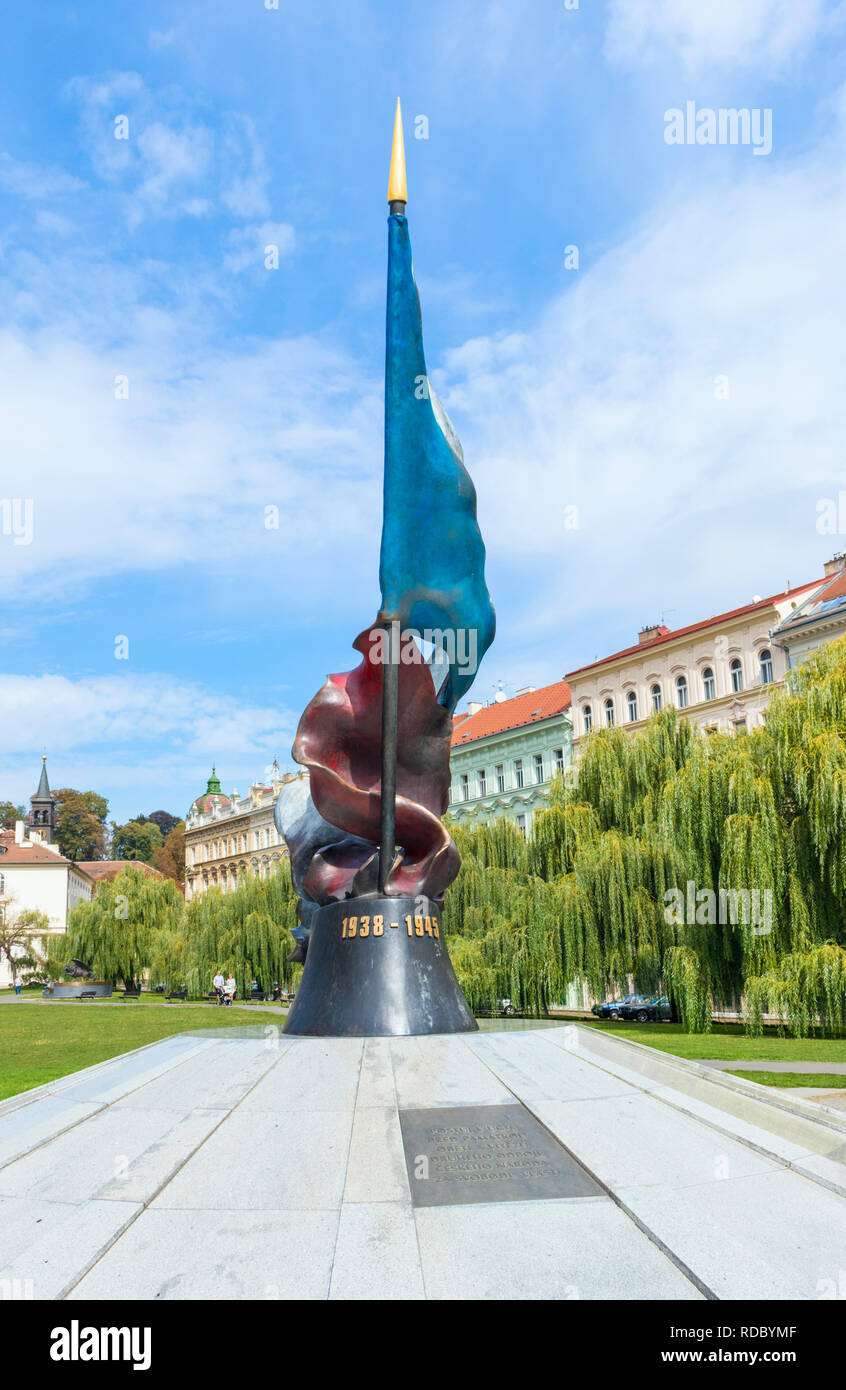 Prag war Memorial Prag Denkmal für die gefallenen Soldaten während des Zweiten Weltkrieges Památník padlým vojákům II. světové války Prag Tschechische Republik Europa Stockfoto