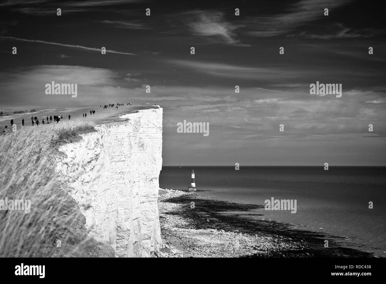 Die sieben Schwestern ist eine Reihe von kreidefelsen durch den Englischen Kanal. Sie sind Teil des South Downs in East Sussex. Stockfoto