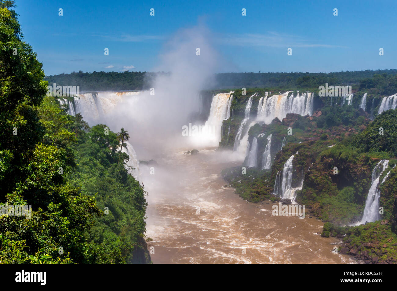 Die Iguazu Wasserfälle Brasilianische Seite Stockfoto