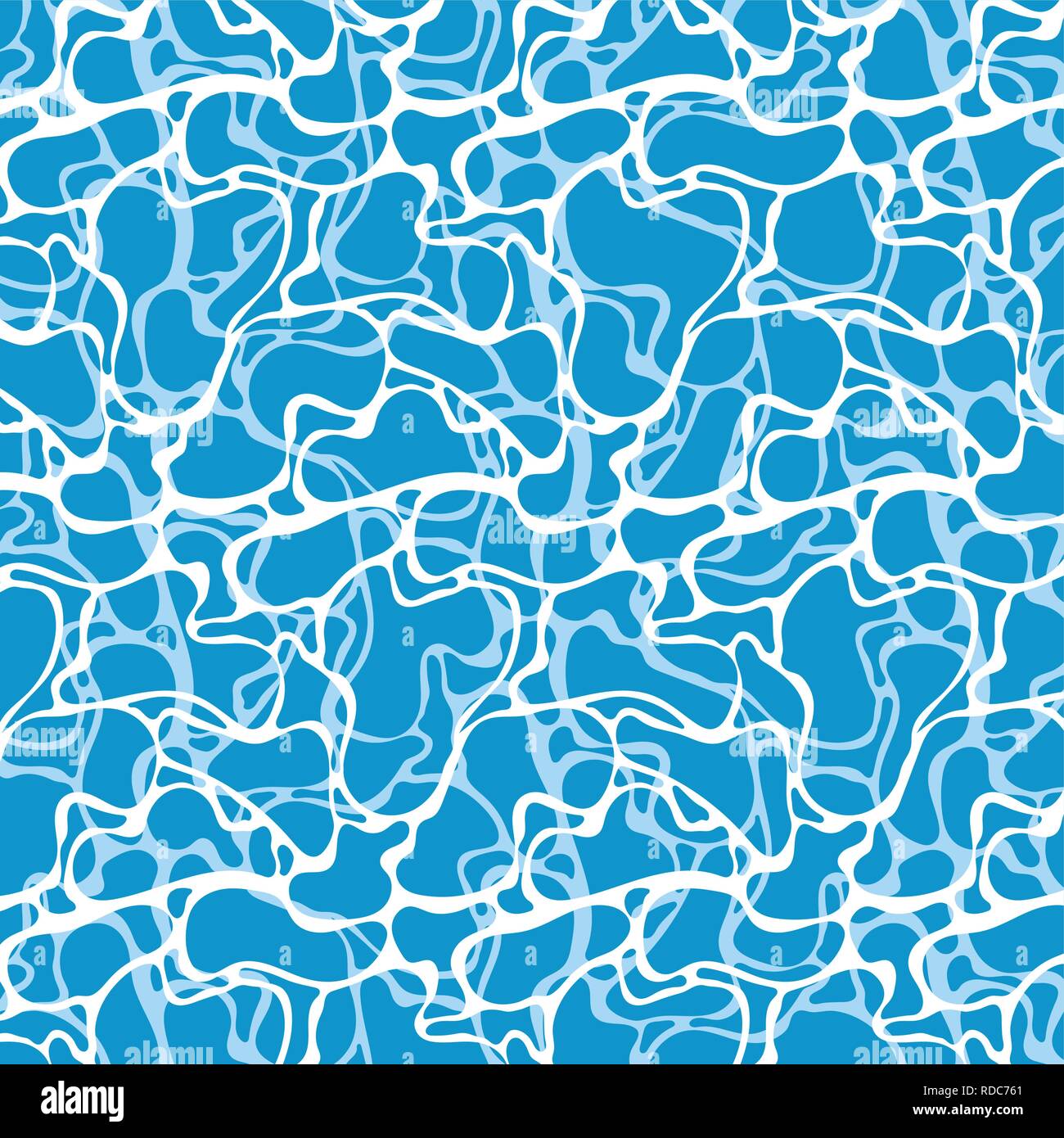 Blue water surface Hintergrund Textur. Wellen, Meer Oberfläche. Turbulente, Vector Hintergrund Abbildung Stock Vektor