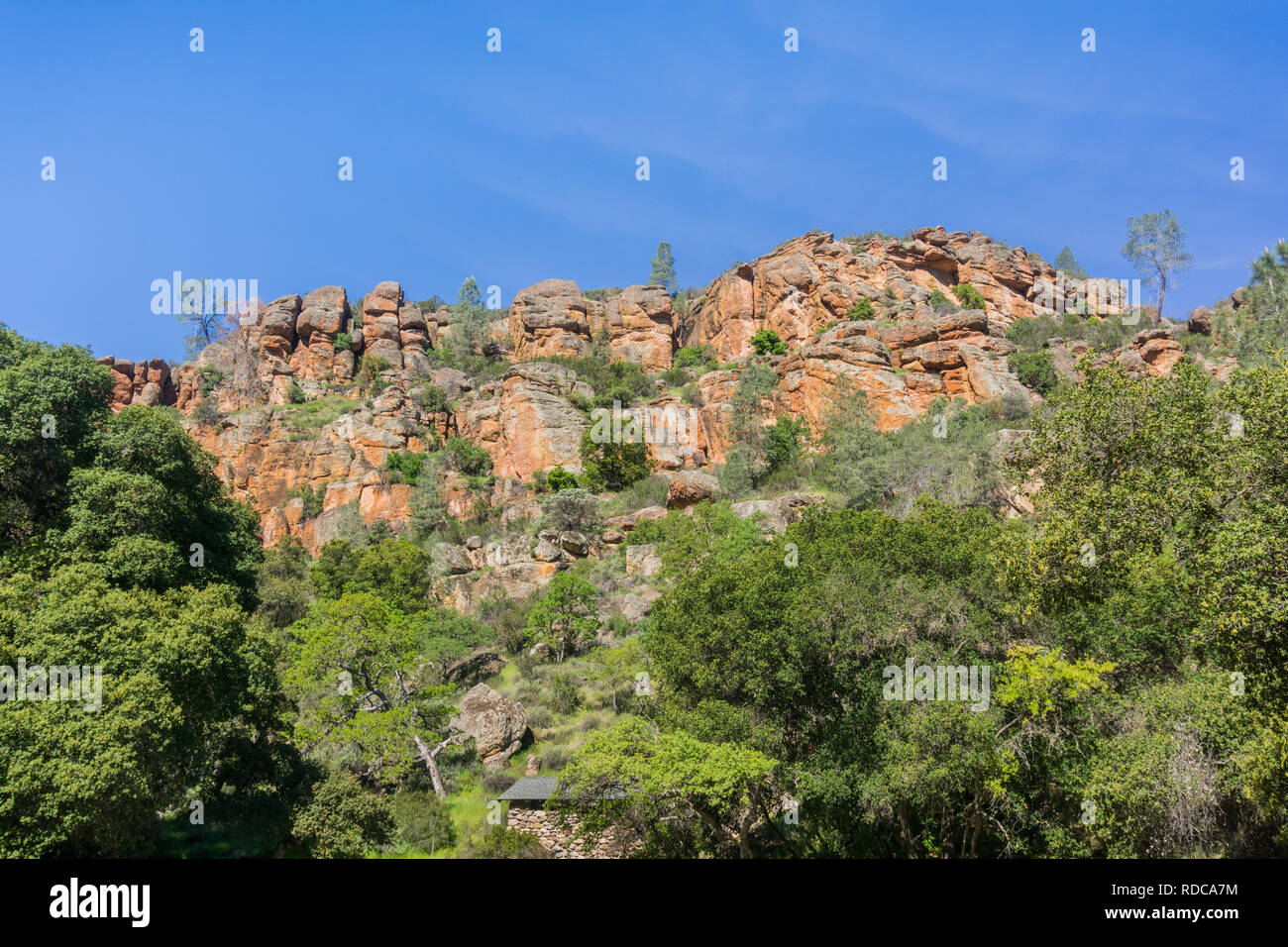 Felswand in den Pinnacles National Park, Kalifornien Stockfoto